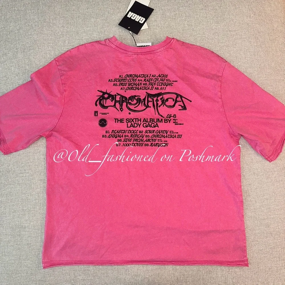 ZARA Lady Gaga Washed Effect T-Shirt - Picture 8 of 9